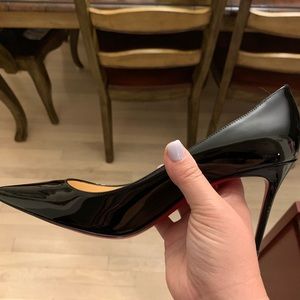 Christian Louboutin Black Patent Leather Shoes 7.5